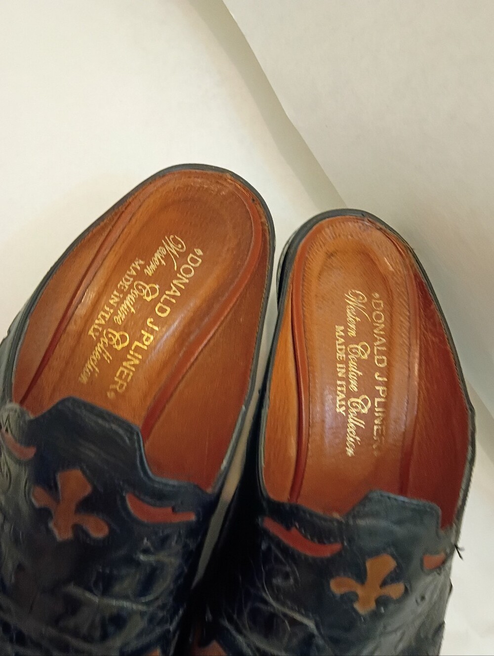 Donald Pliner Croc Effect Made In Italy Mule Women's Size 7.5 - Picture 13 of 15